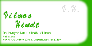 vilmos windt business card